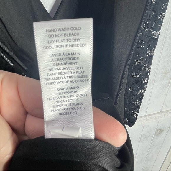 Lace Long Sleeve Faux Wrap Cocktail Dress
Donna Ricco 4 gown black lace floral - Picture 13 of 14